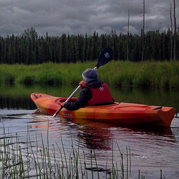 Moose Paddler and Grass Square